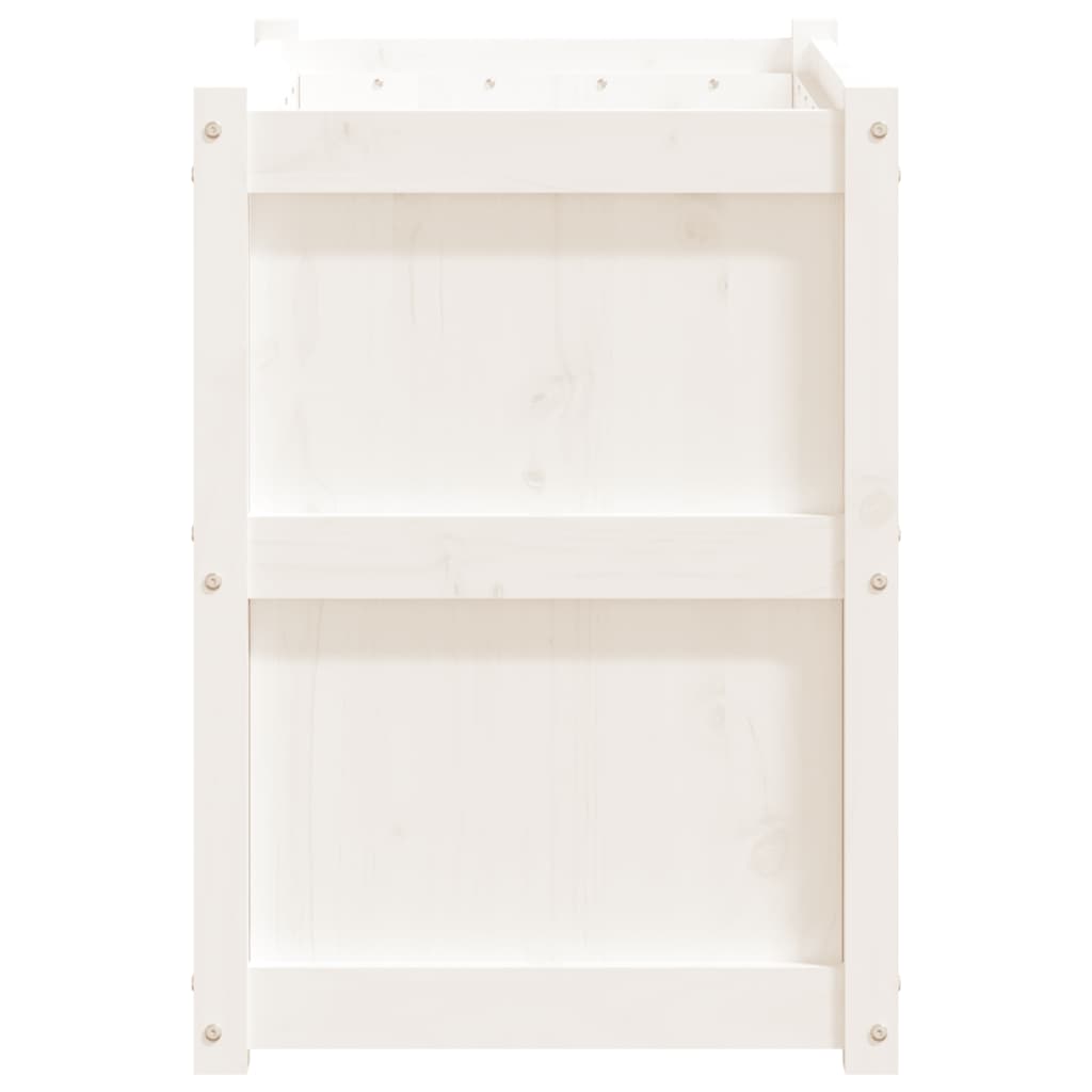 vidaXL Garden Planter White 90x50x70 cm Solid Wood Pine