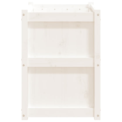 vidaXL Garden Planter White 90x50x70 cm Solid Wood Pine
