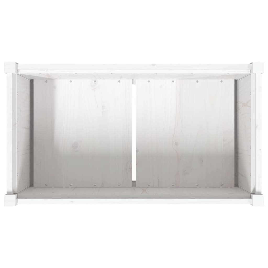 vidaXL Garden Planter White 90x50x70 cm Solid Wood Pine