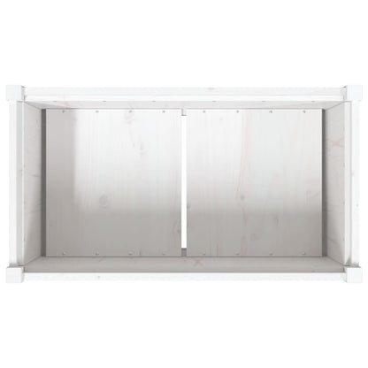 vidaXL Garden Planter White 90x50x70 cm Solid Wood Pine