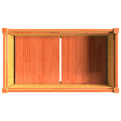 vidaXL Garden Planter Wax Brown 90x50x70 cm Solid Wood Pine