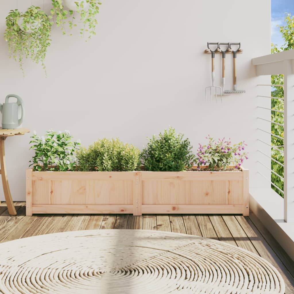 vidaXL Garden Planter 150x31x31 cm Solid Wood Pine