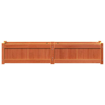vidaXL Garden Planter Wax Brown 150x31x31 cm Solid Wood Pine