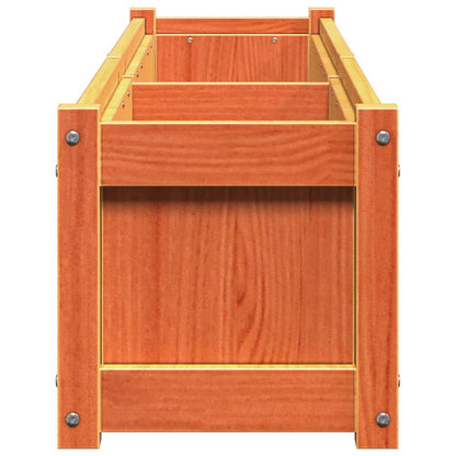 vidaXL Garden Planter Wax Brown 150x31x31 cm Solid Wood Pine