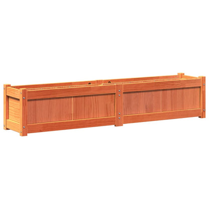 vidaXL Garden Planter Wax Brown 150x31x31 cm Solid Wood Pine