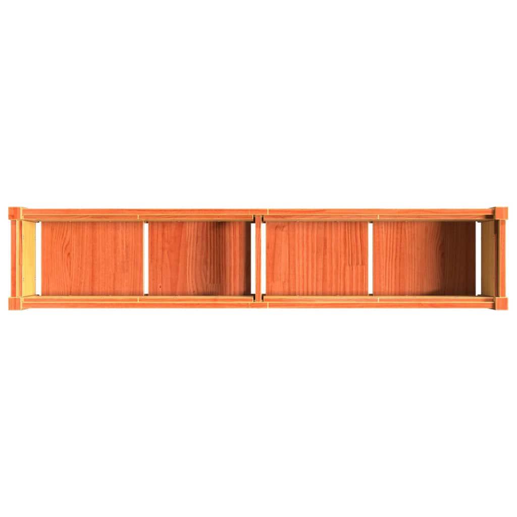 vidaXL Garden Planter Wax Brown 150x31x31 cm Solid Wood Pine