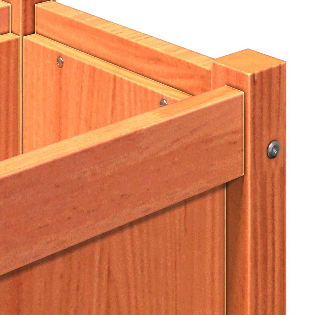 vidaXL Garden Planter Wax Brown 150x31x31 cm Solid Wood Pine