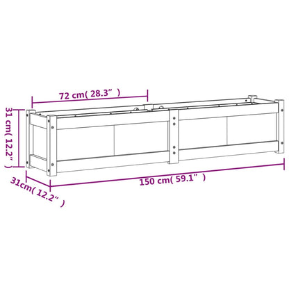 vidaXL Garden Planters 2 pcs Impregnated Wood Pine