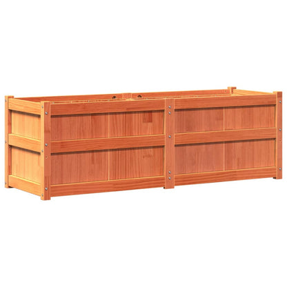 vidaXL Garden Planter Wax Brown 150x50x50 cm Solid Wood Pine
