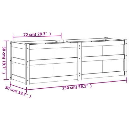 vidaXL Garden Planter 150x50x50 cm Impregnated Wood Pine