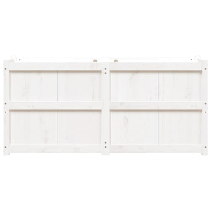 vidaXL Garden Planter White 150x50x70 cm Solid Wood Pine