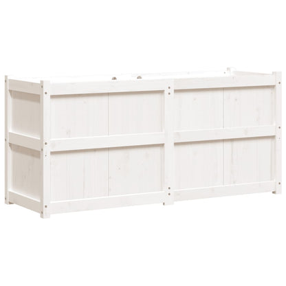 vidaXL Garden Planter White 150x50x70 cm Solid Wood Pine