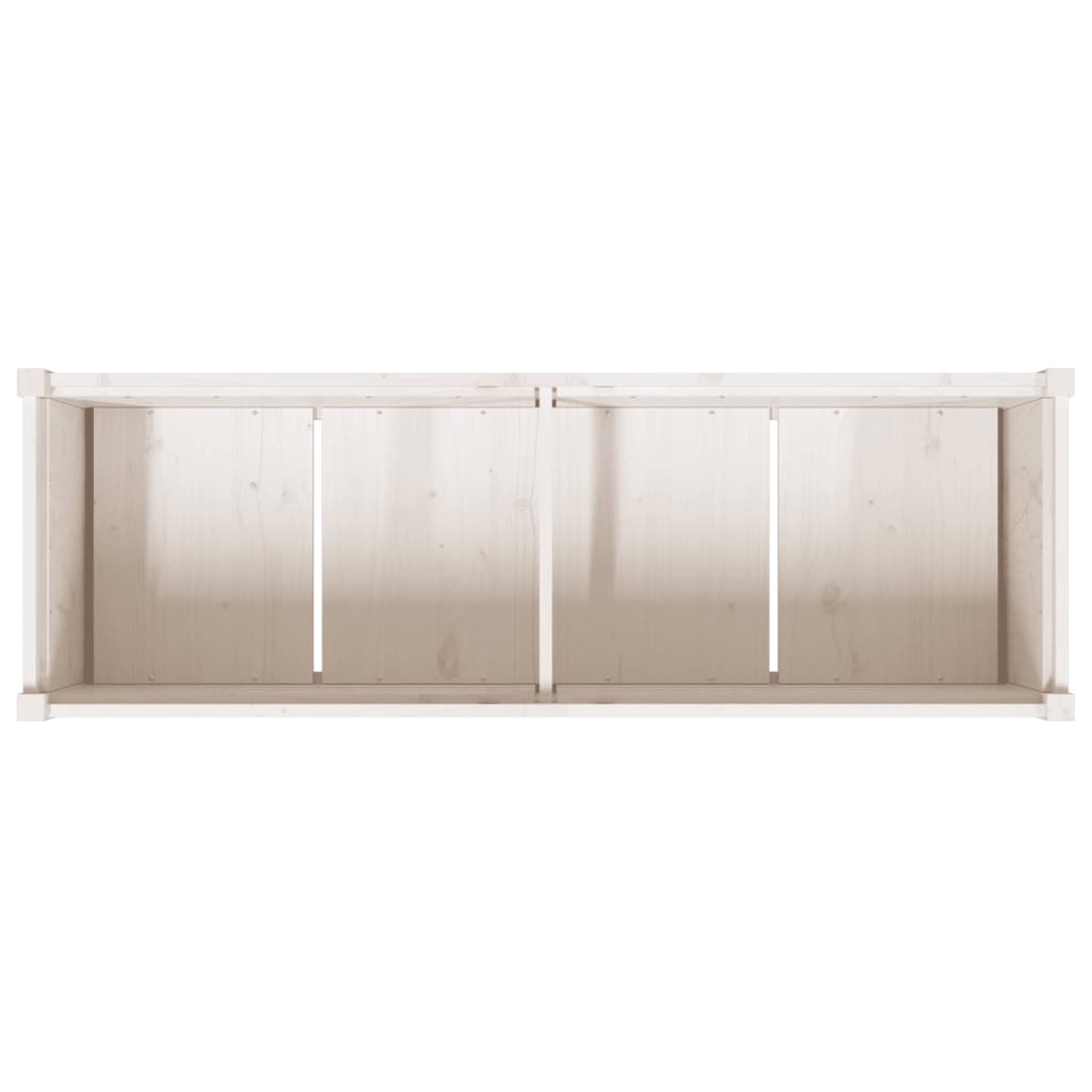vidaXL Garden Planter White 150x50x70 cm Solid Wood Pine