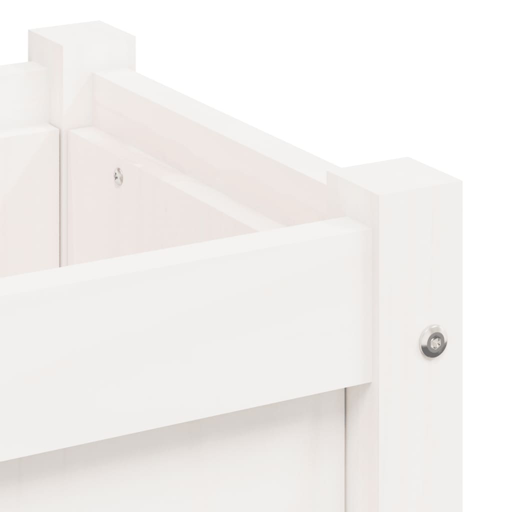 vidaXL Garden Planter White 150x50x70 cm Solid Wood Pine