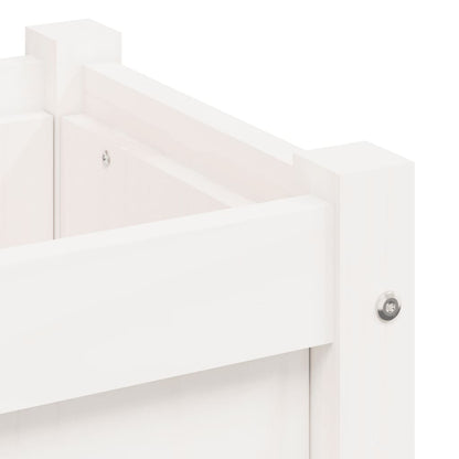 vidaXL Garden Planter White 150x50x70 cm Solid Wood Pine