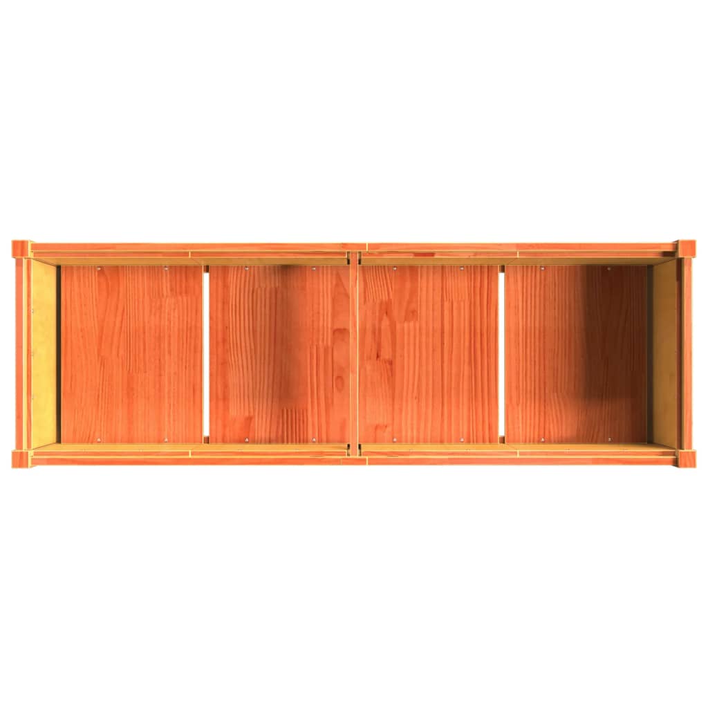 vidaXL Garden Planter Wax Brown 150x50x70 cm Solid Wood Pine