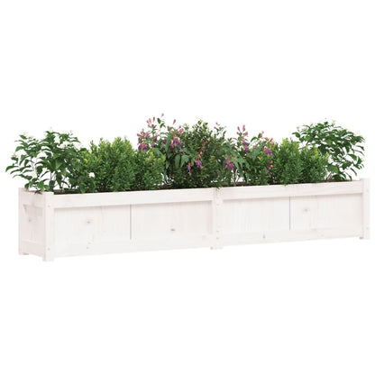 vidaXL Garden Planter White 180x31x31 cm Solid Wood Pine