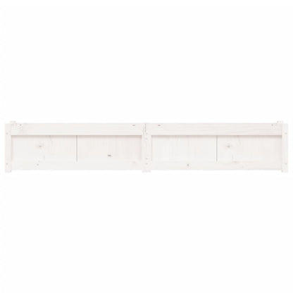 vidaXL Garden Planter White 180x31x31 cm Solid Wood Pine