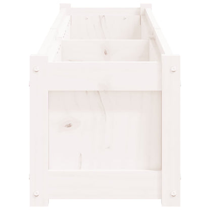vidaXL Garden Planter White 180x31x31 cm Solid Wood Pine