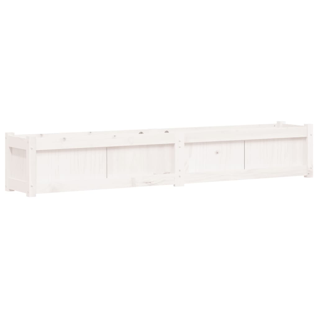 vidaXL Garden Planter White 180x31x31 cm Solid Wood Pine