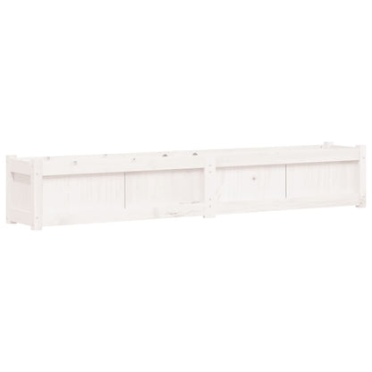 vidaXL Garden Planter White 180x31x31 cm Solid Wood Pine