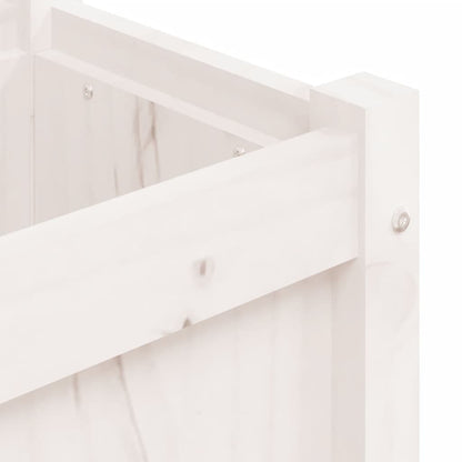 vidaXL Garden Planter White 180x31x31 cm Solid Wood Pine