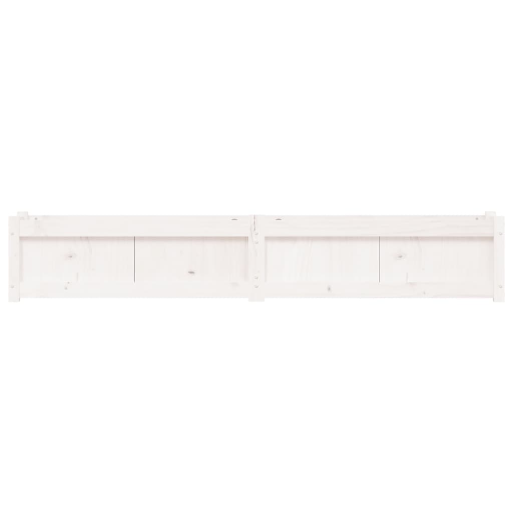 vidaXL Garden Planters 2 pcs White Solid Wood Pine