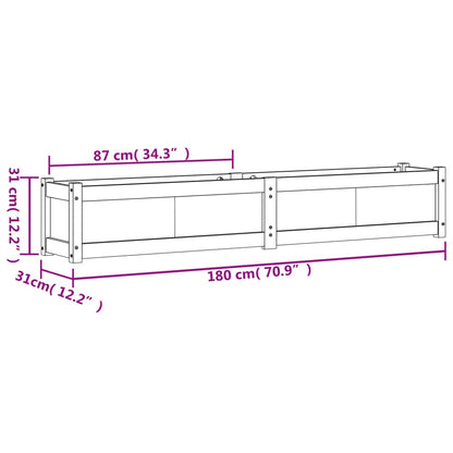 vidaXL Garden Planters 2 pcs White Solid Wood Pine