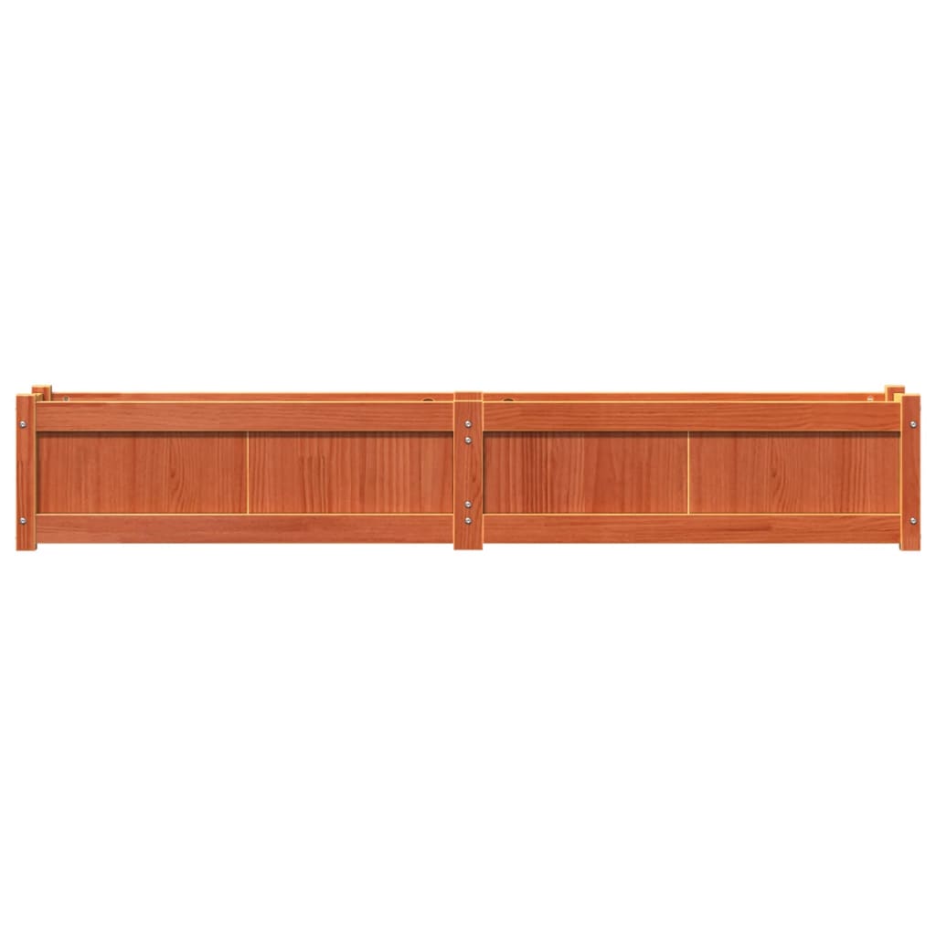 vidaXL Garden Planter Wax Brown 180x31x31 cm Solid Wood Pine