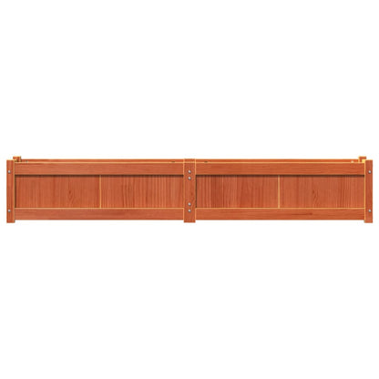 vidaXL Garden Planter Wax Brown 180x31x31 cm Solid Wood Pine