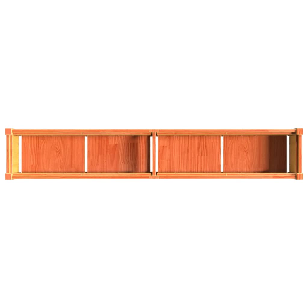 vidaXL Garden Planter Wax Brown 180x31x31 cm Solid Wood Pine