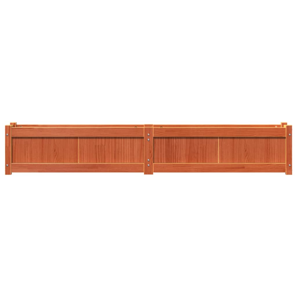 vidaXL Garden Planters 2 pcs Wax Brown Solid Wood Pine
