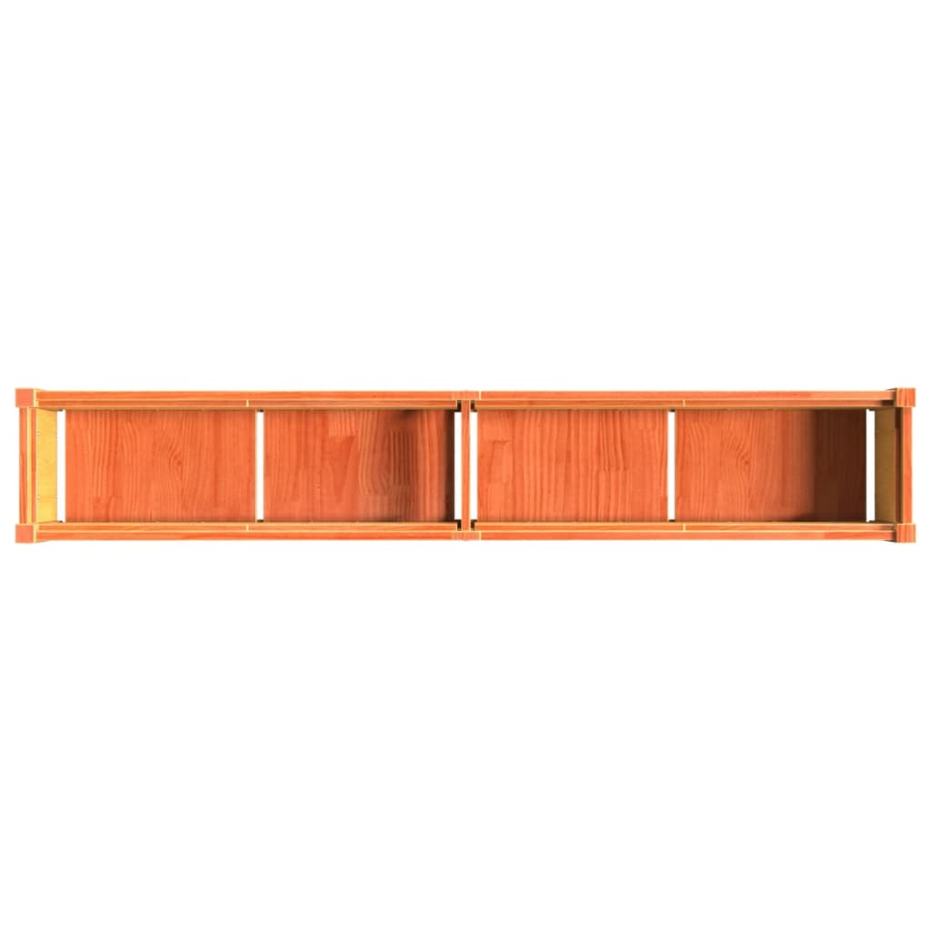 vidaXL Garden Planters 2 pcs Wax Brown Solid Wood Pine