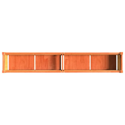 vidaXL Garden Planters 2 pcs Wax Brown Solid Wood Pine