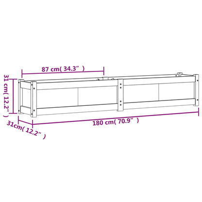 vidaXL Garden Planter 180x31x31 cm Impregnated Wood Pine