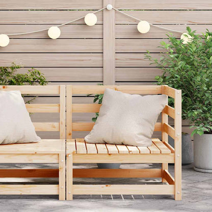vidaXL Garden Sofa | Pine Wood Colour | Solid Pine Wood | 70x70 |  Modular