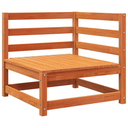 vidaXL Garden Sofa | Wax brown | Solid pine wood | Single seat module | Modular