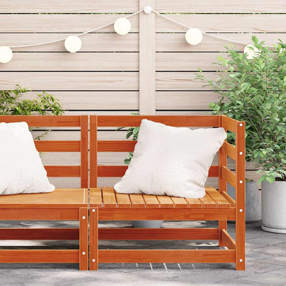 vidaXL Garden Sofa | Wax brown | Solid pine wood | Single seat module | Modular