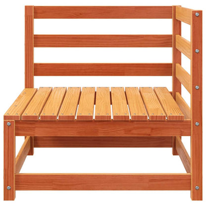 vidaXL Garden Sofa | Wax brown | Solid pine wood | Single seat module | Modular