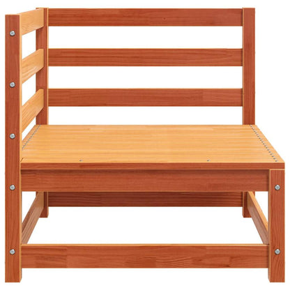 vidaXL Garden Sofa | Wax brown | Solid pine wood | Single seat module | Modular
