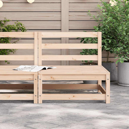 vidaXL Garden Sofa | Natural Pine | Solid Pine Wood | Single Unit | Modular