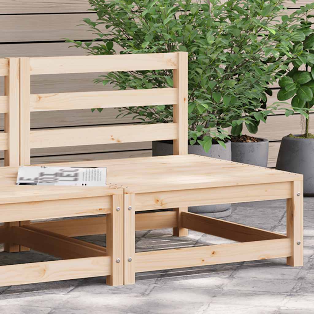 vidaXL Garden Sofa | Natural Pine | Solid Pine Wood | Single Unit | Modular