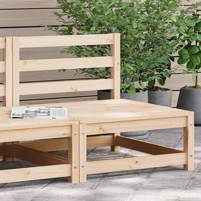 vidaXL Garden Sofa | Natural Pine | Solid Pine Wood | Single Unit | Modular