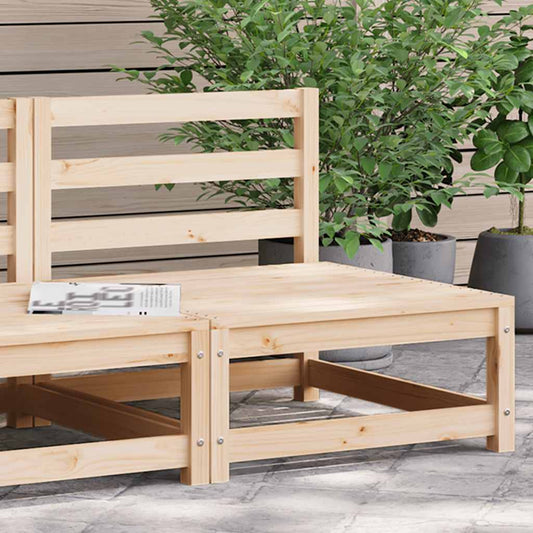 vidaXL Garden Sofa | Natural Pine | Solid Pine Wood | Single Unit | Modular