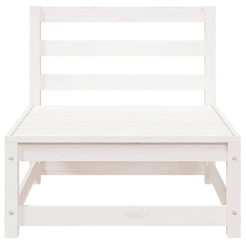 vidaXL Garden Sofa Armless White 70x70x67 cm Solid Wood Pine