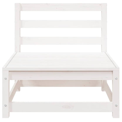 vidaXL Garden Sofa Armless White 70x70x67 cm Solid Wood Pine