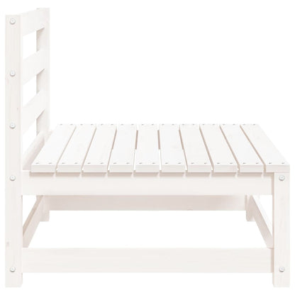 vidaXL Garden Sofa Armless White 70x70x67 cm Solid Wood Pine