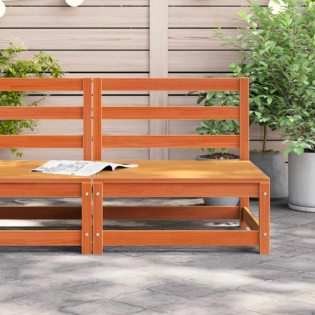 vidaXL Garden Sofa | Wax brown | Solid pine wood | 70x70x67 cm | Outdoor Sofa