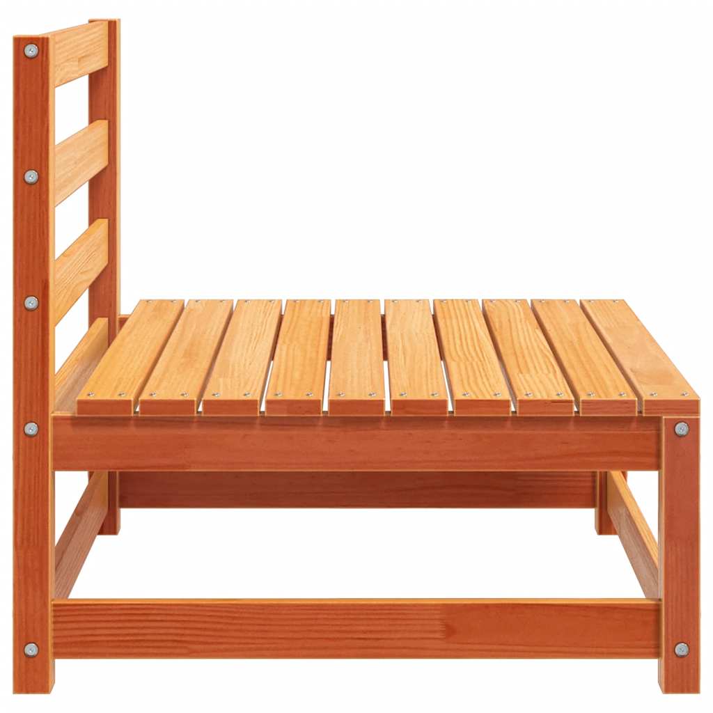 vidaXL Garden Sofa | Wax brown | Solid pine wood | 70x70x67 cm | Outdoor Sofa