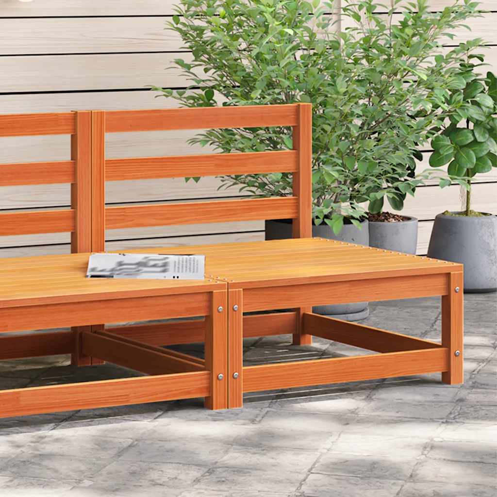 vidaXL Garden Sofa | Wax brown | Solid pine wood | 70x70x67 cm | Outdoor Sofa